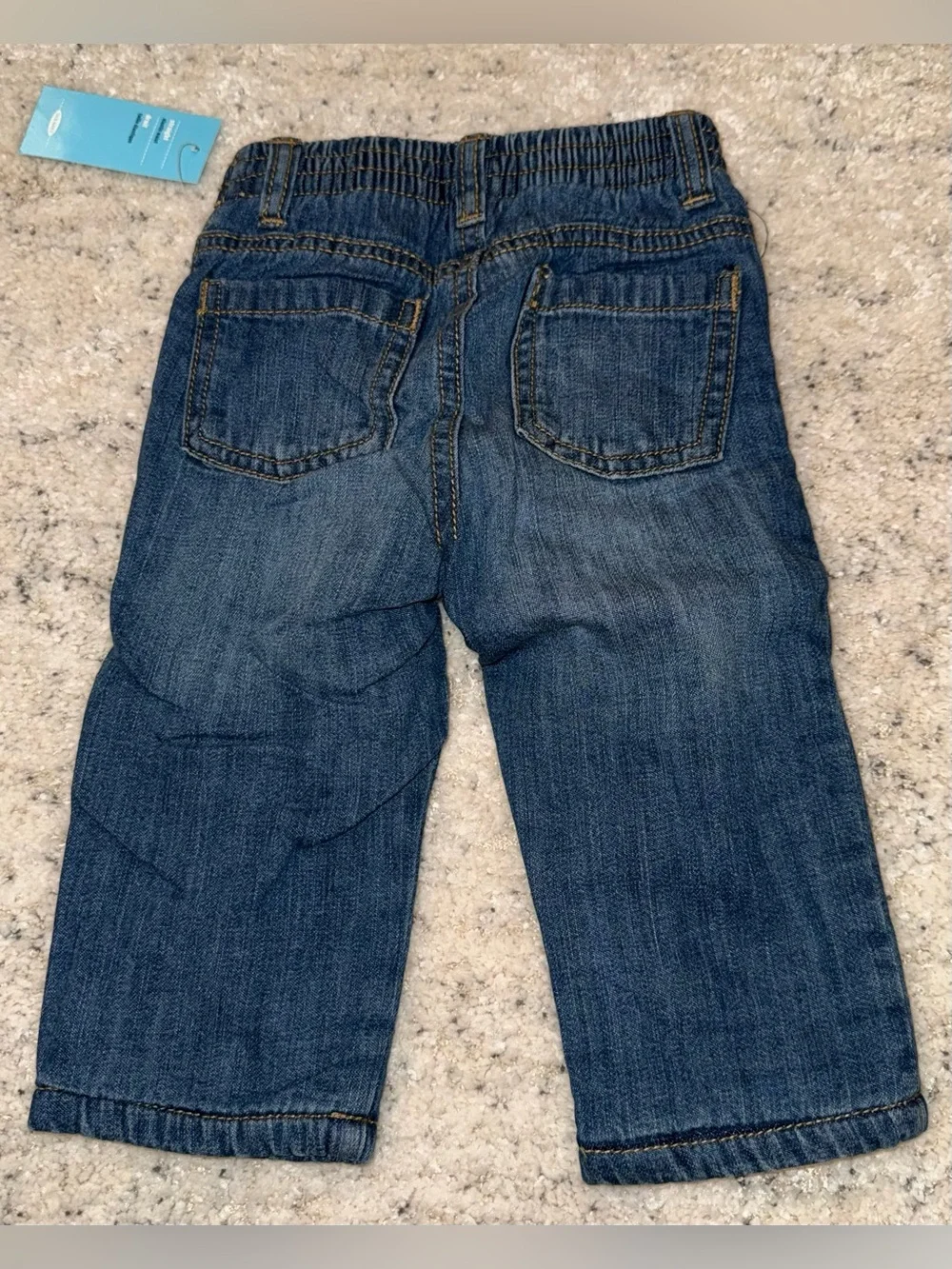NWT Old Navy Toddler Boys Straight Denim Jeans 12-18 Months Medium Wash Pull-On
